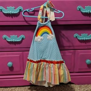 Ricrac and Ruffles Rainbow Dress